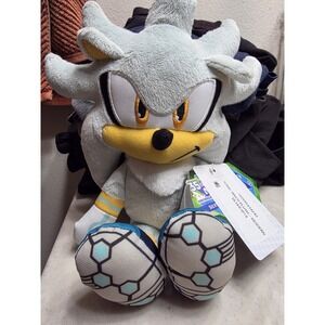 Sonic The Hedgehog 35th Anniversary Wave 14 SILVER Plush 9" Jakks Pacific Rare